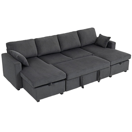 Dana Convertible U-Shaped Sofa-Corduroy
