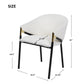 Set of 2 Modern Upholstered Dining Chairs with Metal Legs, Durable Design for Kitchen and Living Room, 22.5'' L x 22'' W x 31'' H, White