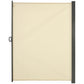 118" x 79" Retractable Side Awning Patio Outdoor Folding Privacy Screen with Resistance to UV Rays & Wind, Cream White