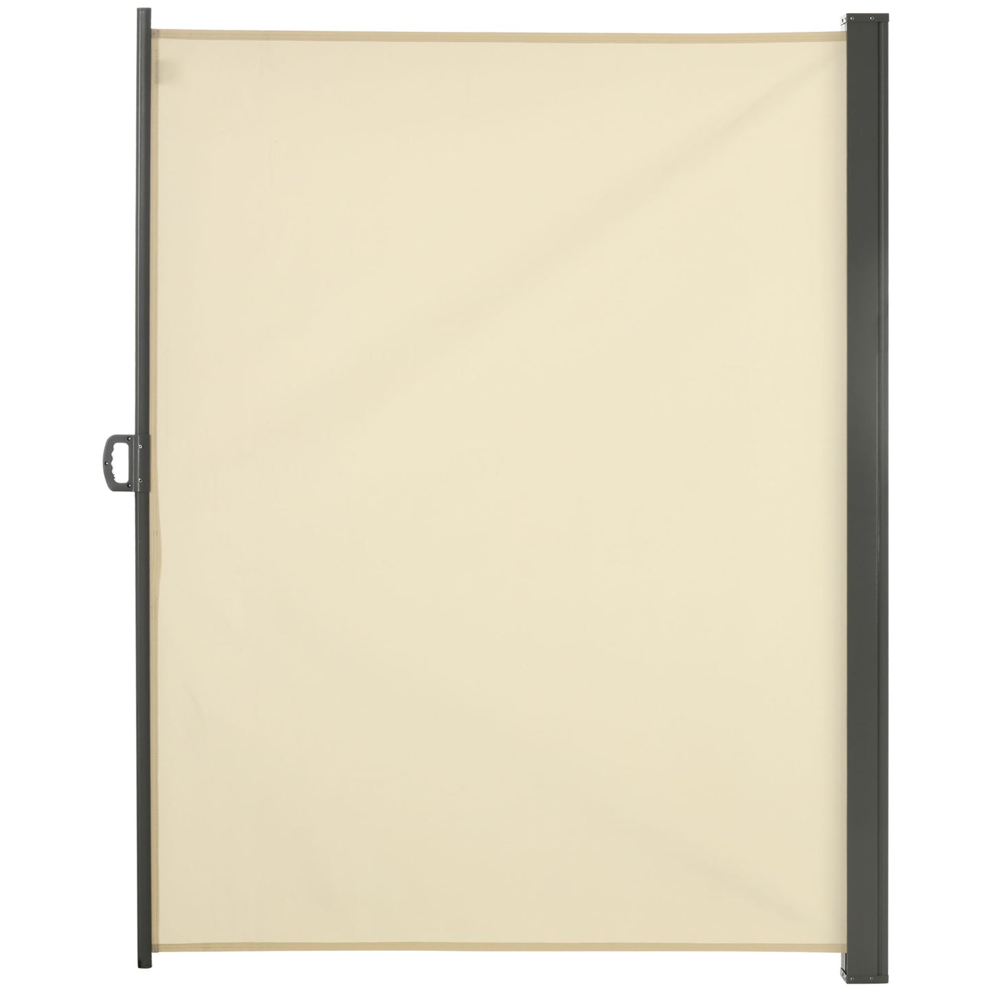 118" x 79" Retractable Side Awning Patio Outdoor Folding Privacy Screen with Resistance to UV Rays & Wind, Cream White