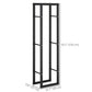 15.7" x 9.8" x 59.1" Firewood Rack Outdoor, Log Holder Fireplace Storage Rack with Handles and 220 lbs. Weight Capacity, Black