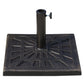 18.5" Square Patio Umbrella Base, Outdoor Resin Parasol Stand Market Umbrella Holder Deck - Bronze