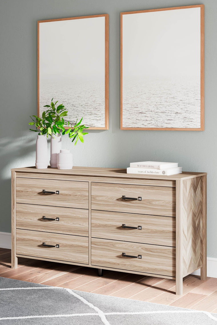 Battelle - Tan - Six Drawer Dresser - Forward Furniture