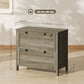 2-Drawer Lockable File Cabinet - Weathered Grey Oak