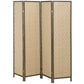6 FT Room Divider, 4 Panel Folding Privacy Screen, Lightweight Handwoven Freestanding Partition for Home Office, Brown