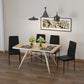 High Back Dining Chairs, Modern Upholstered PU Leather Accent Chairs with Metal Legs for Kitchen, Set of 4, Black