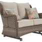 Clear Ridge - Light Brown - Loveseat Glider W/Cushion