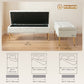 Velvet Tufted Bedroom Bench with Gold Legs - Beige