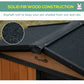 69" Black Wooden Rabbit Hutch with Run & Ramp