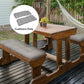 Set of 2 Patio Bench Replacement Cushions, 2 Seater Outdoor Loveseat Cushion Seat Pad, 43" x 19" x 3", Grey