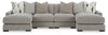 Aslan Court - 4-Piece Sofa Pit Sectional - Pebble