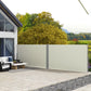 236" x 63" Outdoor Privacy Wall, Double Retractable Side Awning, Patio Screen for Garden, Balcony, Backyard, Cream White