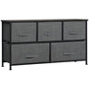 5-Drawer Storage Dresser Tower - Dark Grey