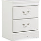 Anarasia - White - Two Drawer Night Stand