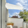 7.5ft Half Umbrella Semi Patio Parasol with Crank Handle, Top Vent for Garden, Balcony- NO BASE INCLUDED, Cream
