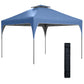 10'x10' Pop Up Canopy, Easy Set Up Party Tent with 2 Tier Vented Roof and Carrying Bag for Outdoor, Garden, Camping, Blue