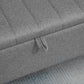 40" Ottoman with Storage, Linen Upholstered Storage Ottoman Bench with Steel Legs for Living Room, Bedroom Grey