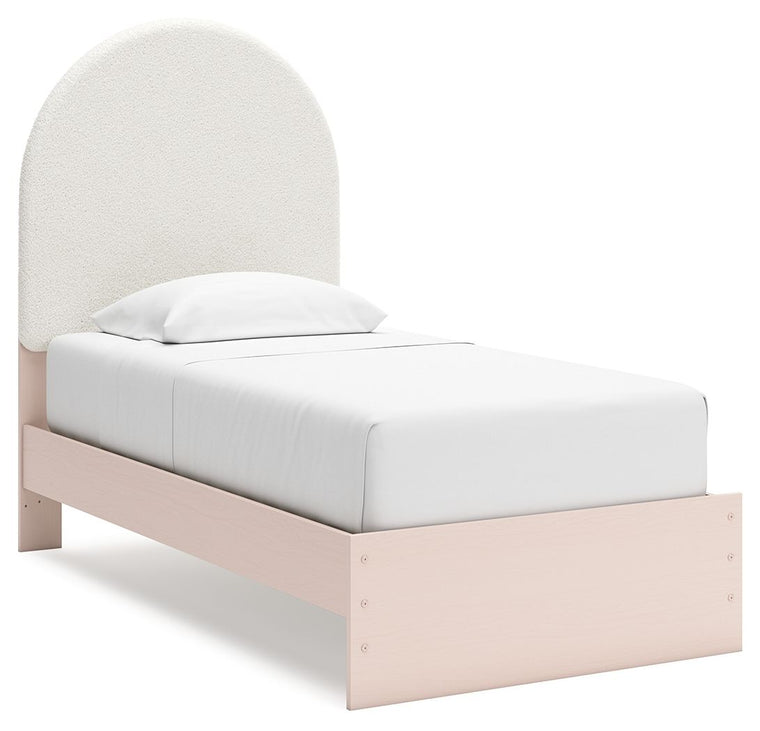 Wistenpine - Twin Upholstered Panel Bed - Blush