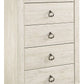 Willowton - Brown / Beige / White - Five Drawer Chest