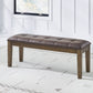 Urbinforte - Large Upholstered Dining Room Bench - Light Brown
