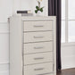 Zyniden - Silver - Five Drawer Chest