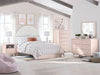 Wistenpine - 7 Pc. - Dresser, Mirror, Chest, Full Upholstered Panel Bed - Blush