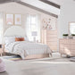 Wistenpine - 9 Pc. - Dresser, Mirror, Chest, Full Upholstered Panel Bed, 2 Nightstands - Blush