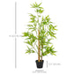 Artificial Bamboo Tree, 4ft Fake Tree with Realistic Leaf and Natural Trunk, Decorative Plant in Nursery