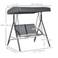 2-Seat Patio Swing Chair, Outdoor Porch Swing Glider w/ Tilting Canopy and Weather Resistant Steel Frame, Dark Grey