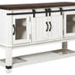 Valebeck - White / Brown - Dining Room Server