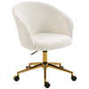Teddy Fleece Vanity Office Chair - Cream White