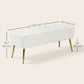 44" Upholstered End of Bed Bench with Padded Cushion - Cream White
