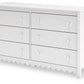 Hallityn - White - Six Drawer Dresser