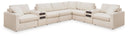 8 Pc. Sectional With 2 Audio System Consoles