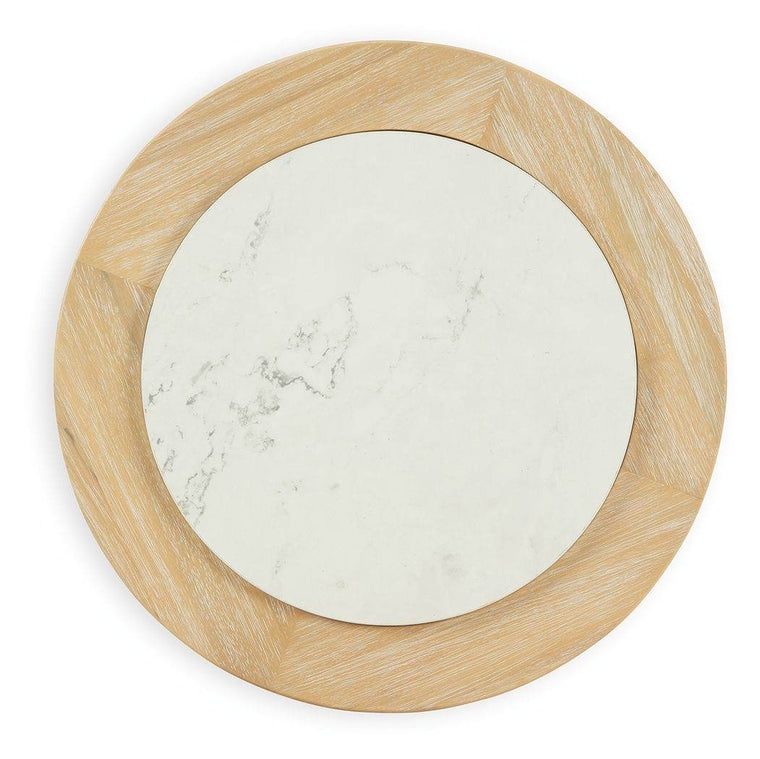 Camdill - Light Brown / White - Round End Table - Forward Furniture