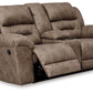 Stoneland - Dbl Reclining Loveseat W/Console - Faux Leather - Fossil