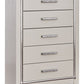 Zyniden - Silver - Five Drawer Chest