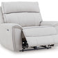 Social Pointe - Power Recliner / Adjustable Headrest - Pearl / Ash