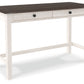 Dorrinson - White / Black / Gray - Home Office Desk - 2-drawer