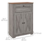 Storage Cabinet Farmhouse Sideboard Storage Cabinet with Doors and Drawer for Kitchen, Living Room, Grey Wash