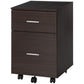 Mobile Filing Cabinet, Vertical File Cabinet with 2 Drawers, Wheels, for Letter or A4 File, Brown