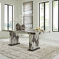Jeshina - Dining Table - Dark Brown / Beige