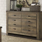 Trinell - Brown Dark - Six Drawer Dresser - 61.34" X 15.98" X 42.99"