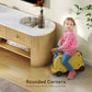 TV Stand, Modern TV Table with Marble-Effect Top, 3 Drawers and 2 Open Shelves for 32-65 Inch Television, Natural