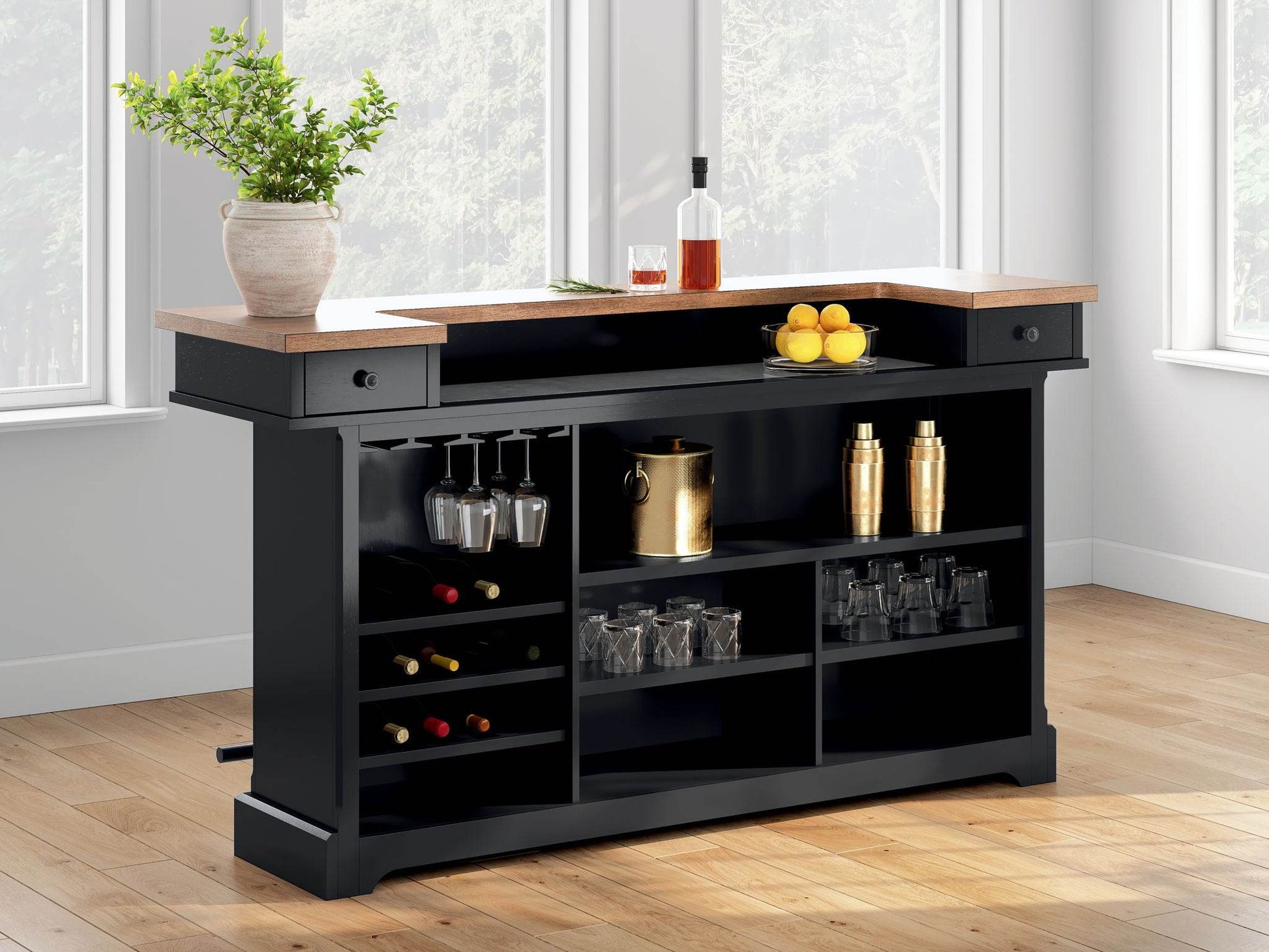 Wildenauer - Brown / Black - Bar - Forward Furniture