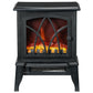 Electric Fireplace Heater, Freestanding Fireplace Stove with Realistic Flame and Overheat Protection, 750W/1500W, Black