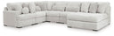 6 Pc. Sectional With Armless Chaise And LAF Corner Chair