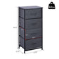 4-Drawer Storage Dresser Tower with Metal Frame - Black