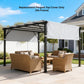 2 Pcs UV Protection Pergola Replacement Canopy, Pergola Shade Cover, Easy to Install, for 10' x 10' Pergola, Light Grey
