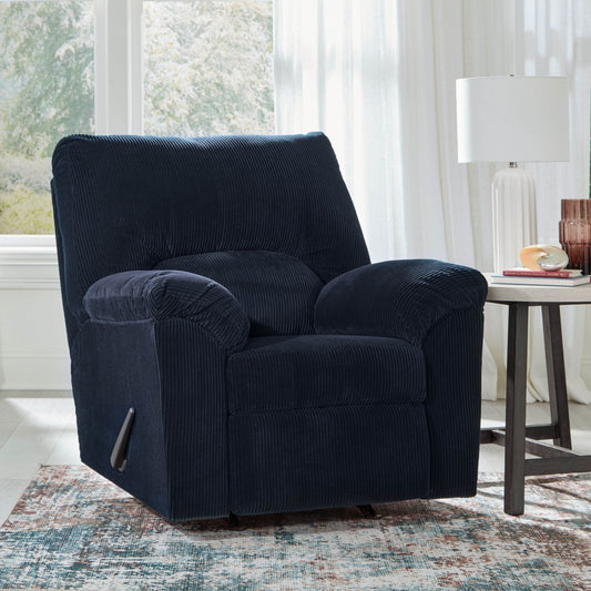 SimpleJoy - Rocker Recliner - Fabric - Navy